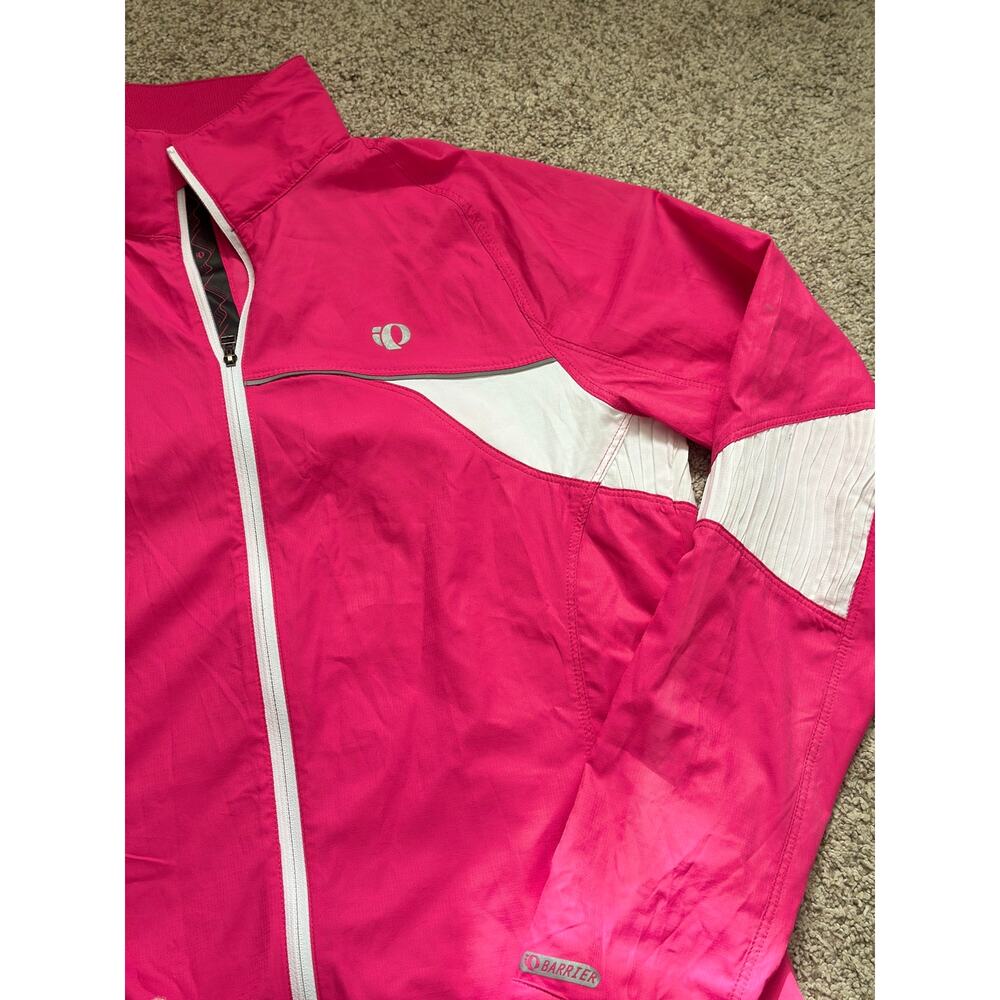 Pearl Izumi L Biking Jacket Pink Vented Athletic Sporty Lightweight Full Zip - Picture 11 of 12